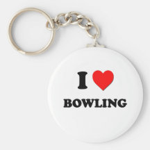 Jag älskar bowling nyckel ring