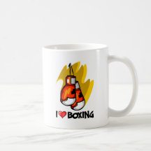 Jag älskar boxning kaffe mugg