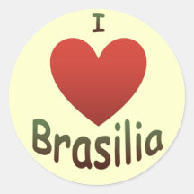 Jag älskar Brasilia Klistermärke