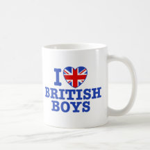 Jag älskar brittiska pojkar kaffe kopp