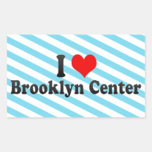 Jag älskar Brooklyn centrerar, United States Rektangelformat Klistermärke