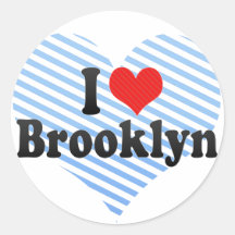 Jag älskar Brooklyn Runda Klistermärken