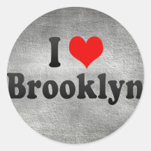 Jag älskar Brooklyn, United States Runda Klistermärken