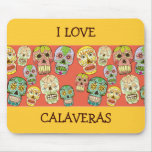 Jag älskar Calaveras Mousepad Mus Matta