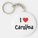 Jag älskar Carolina Keychain Nyckelring