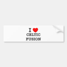 Jag älskar Celtic fusion Bildekal