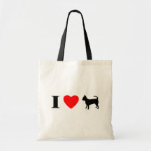 Jag älskar Chihuahuas Tote Bags