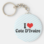 Jag älskar Cote D'Ivoire Nyckel Ring