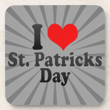 Jag älskar dag för St. Patricks Kopp Underlägg