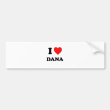 Jag älskar Dana Bildekal