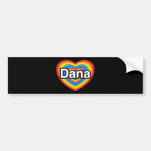 Jag älskar Dana. Jag älskar dig Dana. Hjärta Bildekaler
