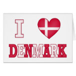 Jag älskar Danmark Hälsningskort