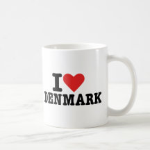 Jag älskar Danmark Kaffe Mugg
