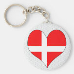 Jag älskar Danmark Nyckelring