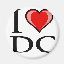 Jag älskar DC - District of Columbia Kylskåps Magneter