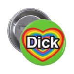 Jag älskar deckare. Jag älskar dig deckaren. Hjärt Knappar