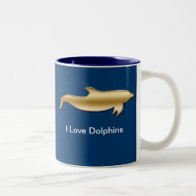 Jag älskar delfinmuggar