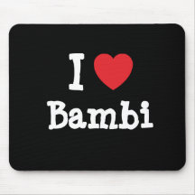 Jag älskar den Bambi hjärtaT-tröja Mus Mattor