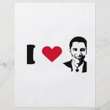Jag älskar den Barack Obama T-tröja Flyg Blad