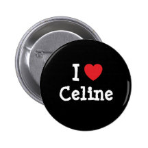 Jag älskar den Celine hjärtaT-tröja Knapp