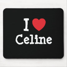 Jag älskar den Celine hjärtaT-tröja Musmattor