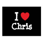 Jag älskar den Chris hjärtaT-tröja Vykort