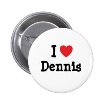 Jag älskar den Dennis hjärtaT-tröja Knapp Med Nål