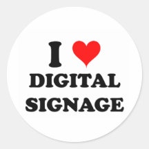 Jag älskar den Digital signagen Klistermärken
