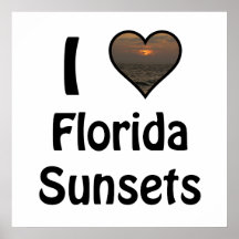 Jag älskar den Florida solnedgångaffischen
