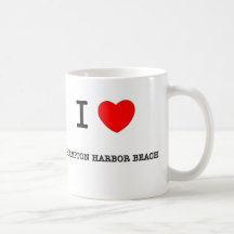 Jag älskar den Hampton hamnstranden New Hampshire Kaffe Muggar