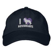 Jag älskar den Hovawarts broderade hatten (blått)