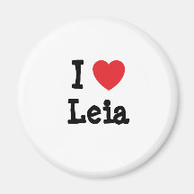 Jag älskar den Leia hjärtaT-tröja Kylskåpsnagnet