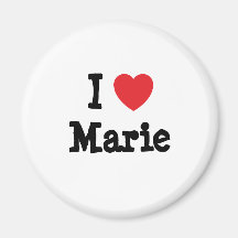 Jag älskar den Marie hjärtaT-tröja Magneter