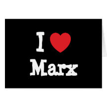 Jag älskar den Marx hjärtaT-tröja Hälsningskort