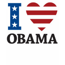 Jag älskar den Obama T-tröja