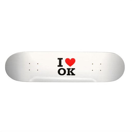 Jag älskar den Oklahoma designen Skateboard Decks