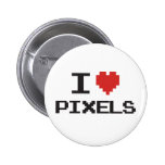 Jag älskar den PIXEL pixelated retro gameren 8bit  Pins