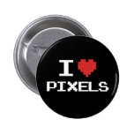 Jag älskar den PIXEL pixelated retro gameren 8bit  Pins