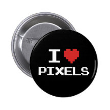 Jag älskar den PIXEL pixelated retro gameren 8bit  Pins
