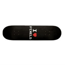 Jag älskar den PIXEL pixelated retro gameren 8bit  Skateboard Deck