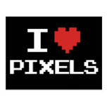 Jag älskar den PIXEL pixelated retro gameren 8bit  Vykort