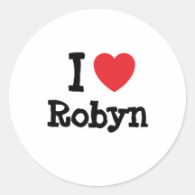 Jag älskar den Robyn hjärtaT-tröja Klistermärke