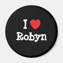 Jag älskar den Robyn hjärtaT-tröja Magneter För Kylskåp