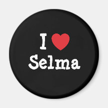 Jag älskar den Selma hjärtaT-tröja Kylskåps Magneter