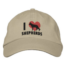 Jag älskar den shepherds broderade hatten