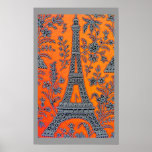 Jag älskar den små affischen för den Paris grå fär