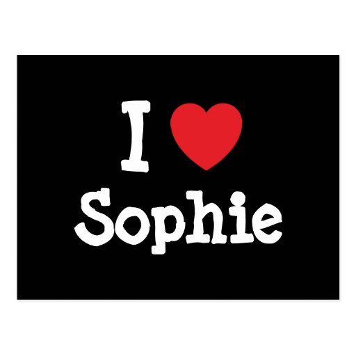 Jag älskar den Sophie hjärtaT-tröja Vykort