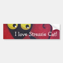 Jag älskar den Stressie katten! Bildekaler