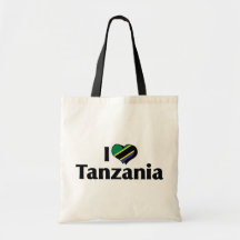 Jag älskar den Tanzania flagga Kassar