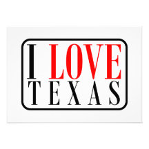 Jag älskar den Texas designen Personliga Tillkännagivande